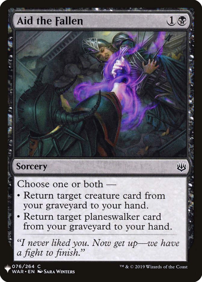 Aid the Fallen – Common Magic: The Gathering card from The List (#WAR-76)