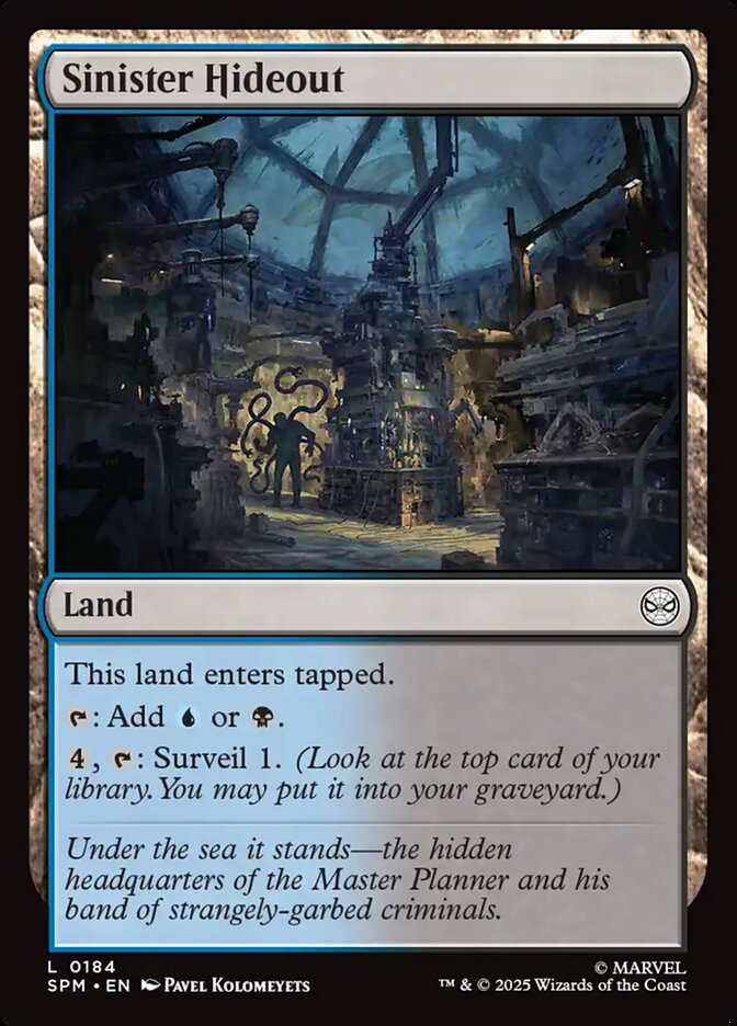 Sinister Hideout – Common Magic: The Gathering card from Marvel's Spider-Man (#184)