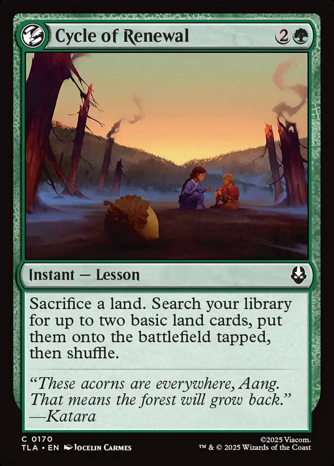 Cycle of Renewal – Common Magic: The Gathering card from Avatar: The Last Airbender (#170)