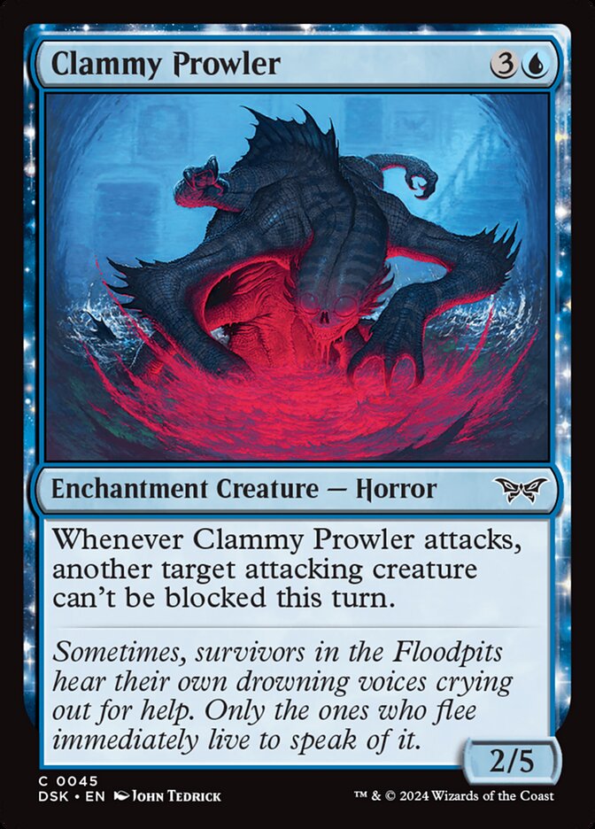Clammy Prowler – Common Magic: The Gathering card from Duskmourn: House of Horror (#45)