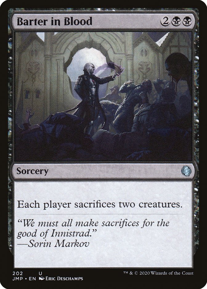 Barter in Blood – Uncommon Magic: The Gathering card from Jumpstart (#202)