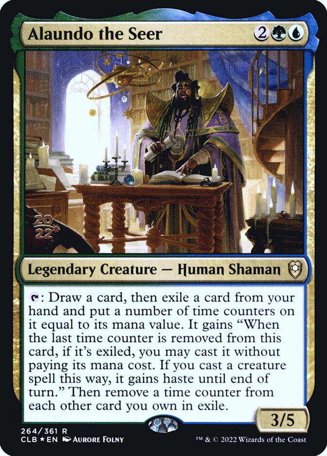 Alaundo the Seer – Rare Magic: The Gathering card from Battle for Baldur's Gate Promos (#264s)