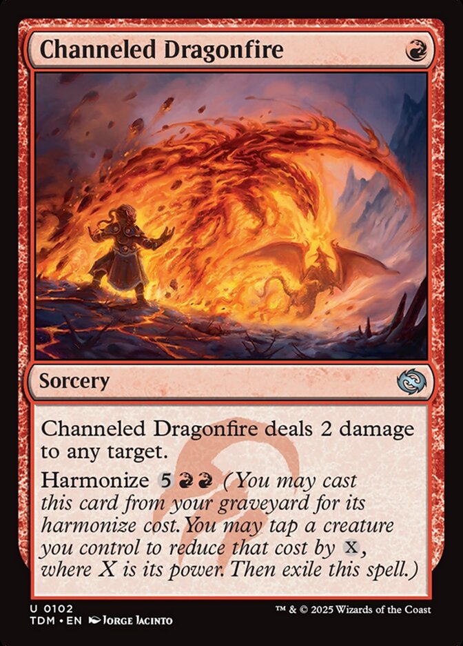 Channeled Dragonfire – Uncommon Magic: The Gathering card from Tarkir: Dragonstorm (#102)
