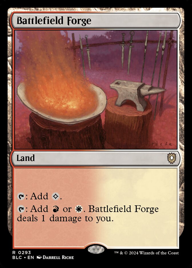 Battlefield Forge – Rare Magic: The Gathering card from Bloomburrow Commander (#293)