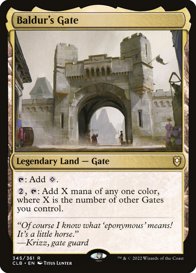 Baldur's Gate – Rare Magic: The Gathering card from Commander Legends: Battle for Baldur's Gate (#345)