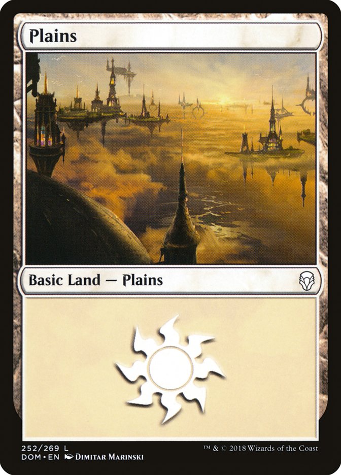 Plains – Common Magic: The Gathering card from Dominaria (#252)