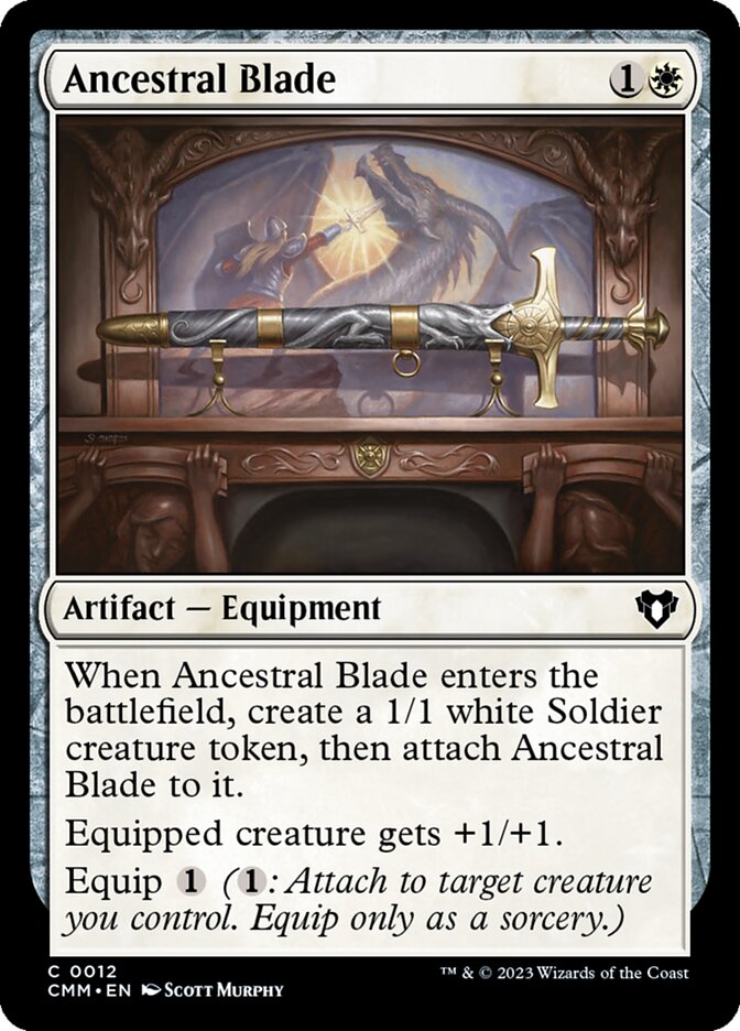 Ancestral Blade – Common Magic: The Gathering card from Commander Masters (#12)