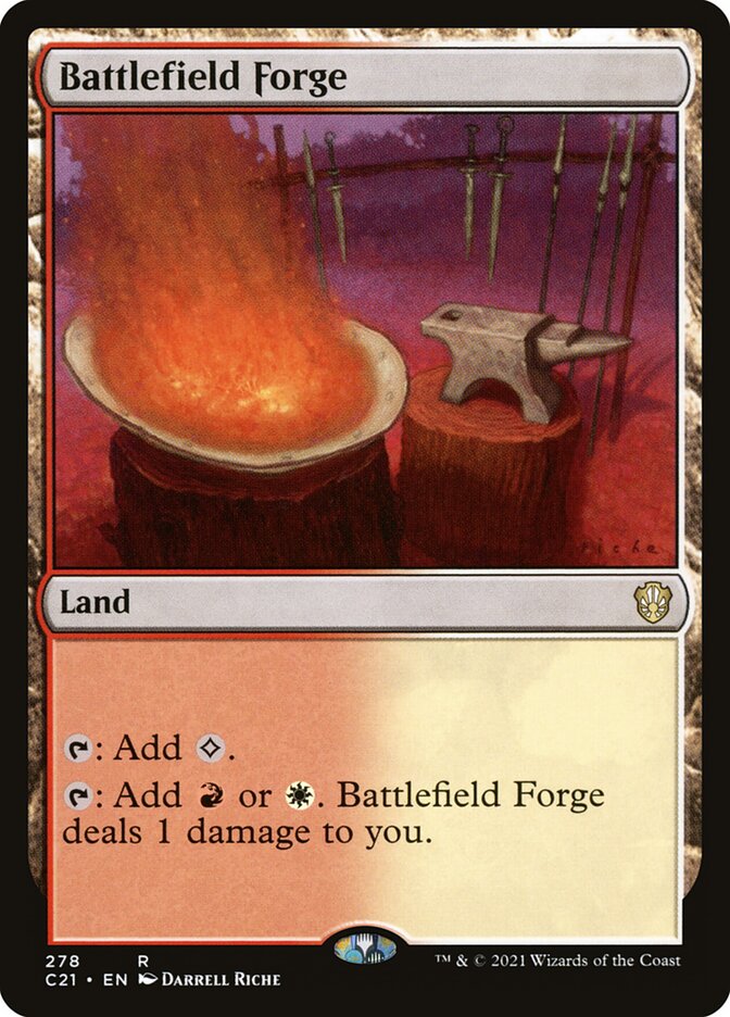 Battlefield Forge – Rare Magic: The Gathering card from Commander 2021 (#278)