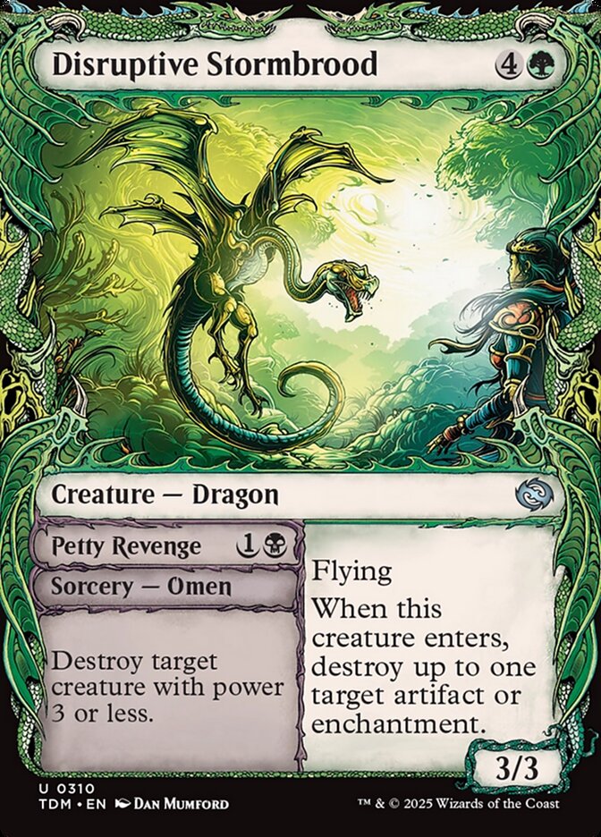 Disruptive Stormbrood // Petty Revenge – Uncommon Magic: The Gathering card from Tarkir: Dragonstorm (#310)