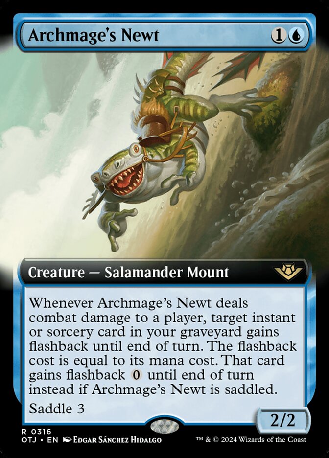 Archmage's Newt – Rare Magic: The Gathering card from Outlaws of Thunder Junction (#316)