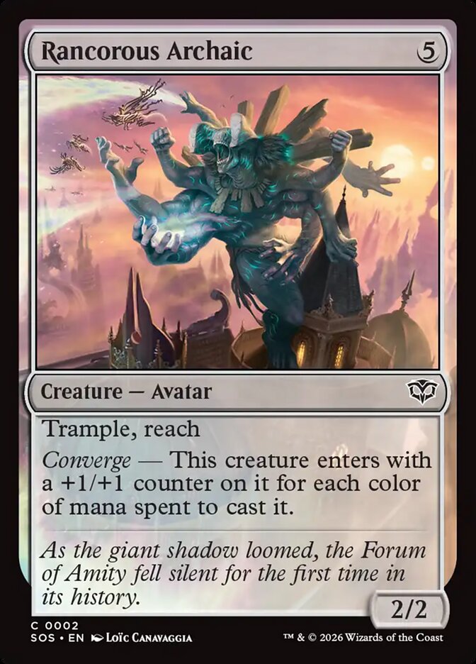 Rancorous Archaic – Common Magic: The Gathering card from Secrets of Strixhaven (#2)
