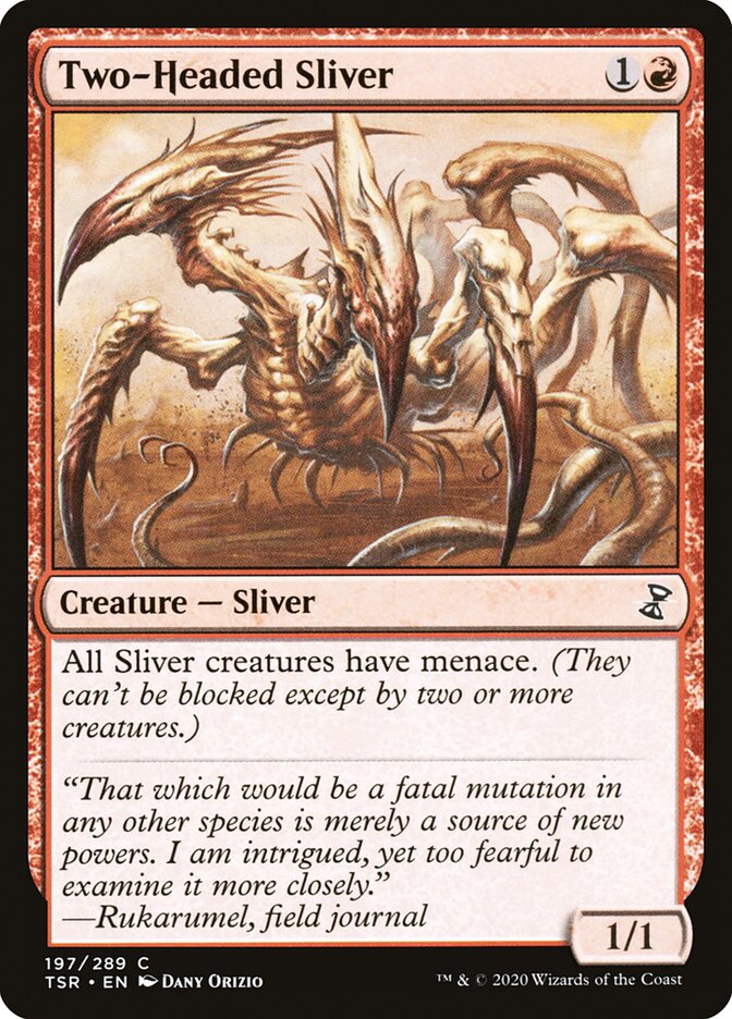 Two-Headed Sliver – Common Magic: The Gathering card from Time Spiral Remastered (#197)