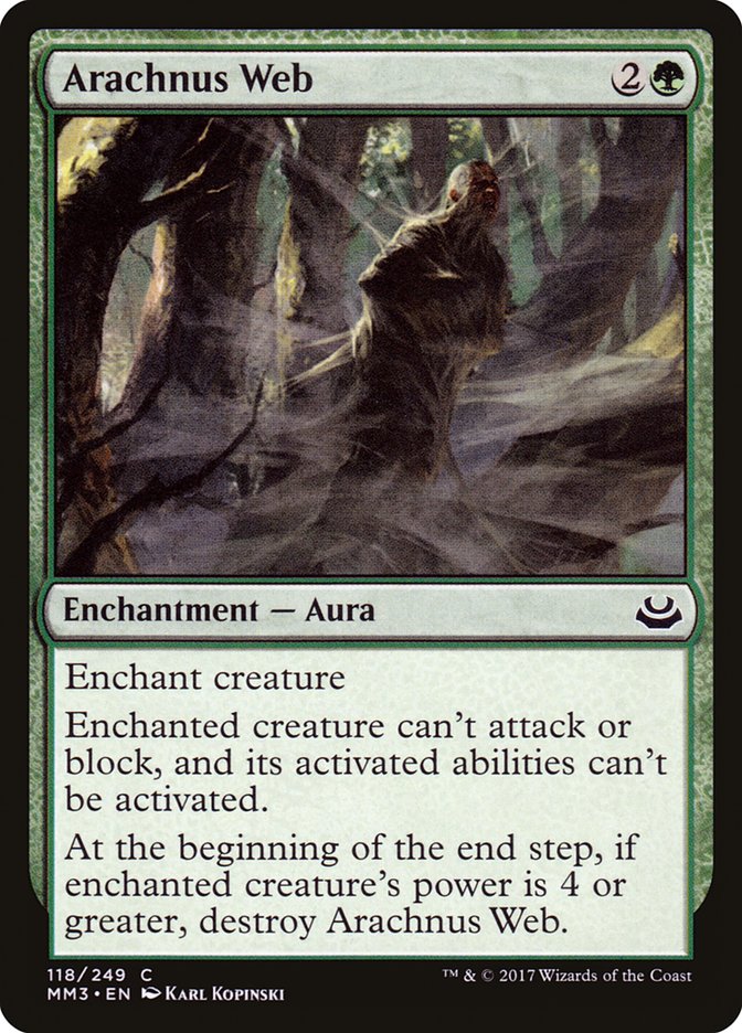 Arachnus Web – Common Magic: The Gathering card from Modern Masters 2017 (#118)