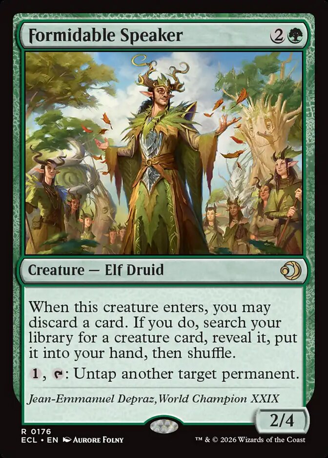 Formidable Speaker – Rare Magic: The Gathering card from Lorwyn Eclipsed (#176)