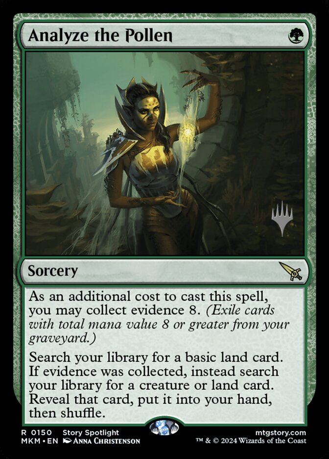 Analyze the Pollen – Rare Magic: The Gathering card from Murders at Karlov Manor Promos (#150p)