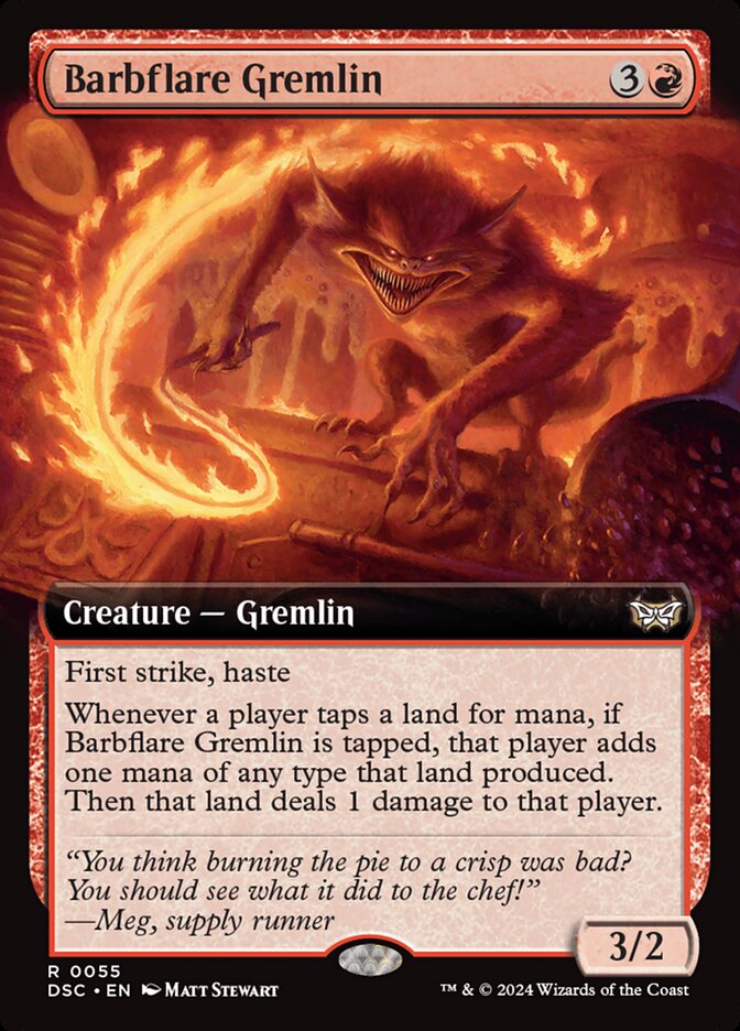 Barbflare Gremlin – Rare Magic: The Gathering card from Duskmourn: House of Horror Commander (#55)