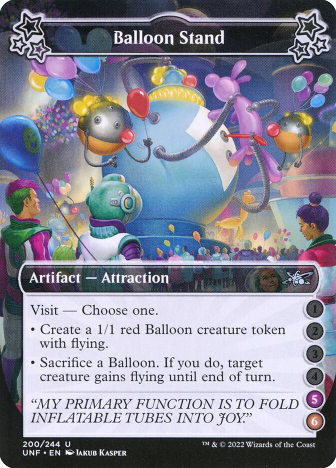 Balloon Stand – Uncommon Magic: The Gathering card from Unfinity (#200d)
