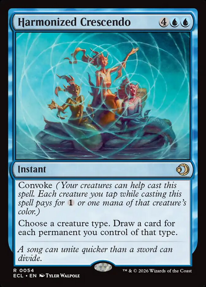 Harmonized Crescendo – Rare Magic: The Gathering card from Lorwyn Eclipsed (#54)
