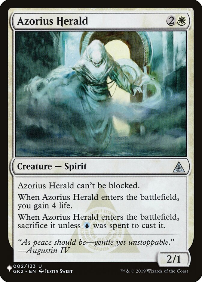 Azorius Herald – Uncommon Magic: The Gathering card from The List (#GK2-2)