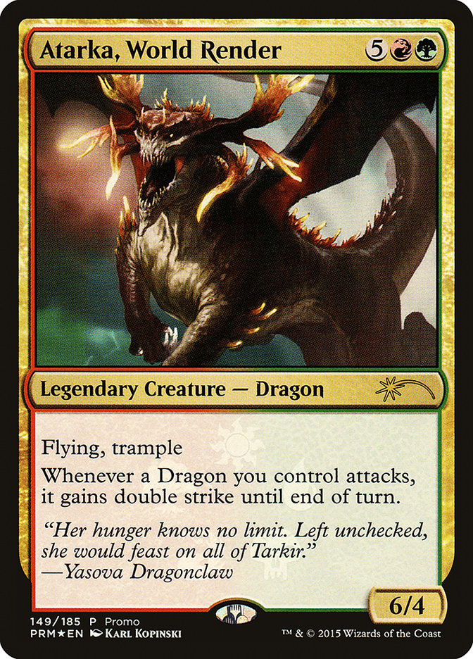 Atarka, World Render – Rare Magic: The Gathering card from Fate Reforged Promos (#149★)