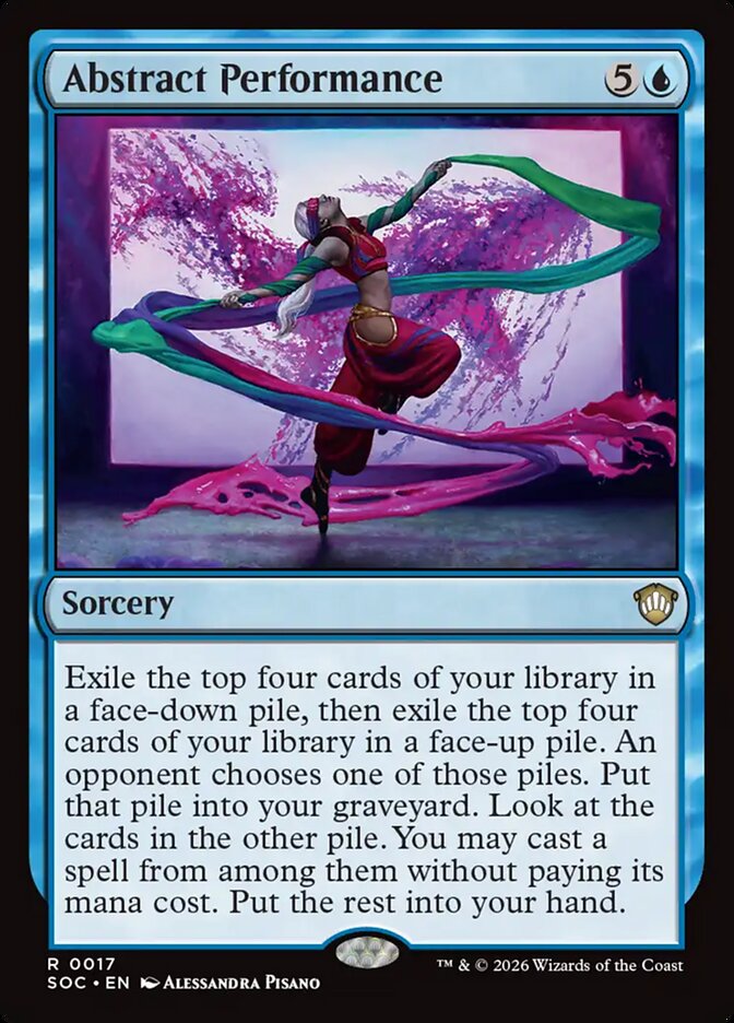 Abstract Performance – Rare Magic: The Gathering card from Secrets of Strixhaven Commander (#17)