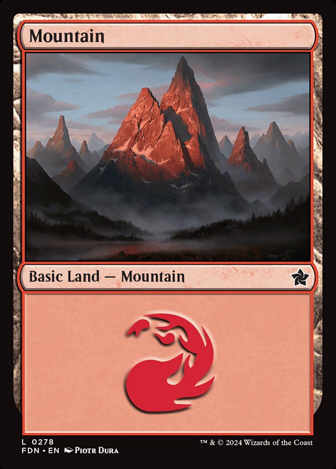 Mountain – Common Magic: The Gathering card from Foundations (#278)