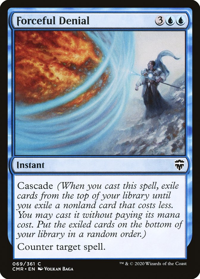 Forceful Denial – Common Magic: The Gathering card from Commander Legends (#69)
