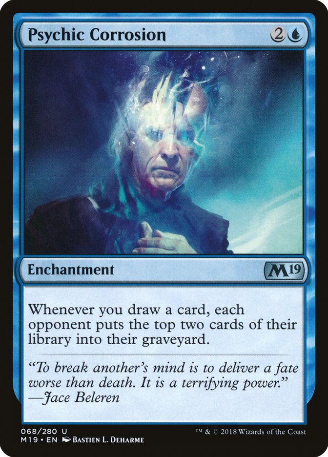 Psychic Corrosion – Uncommon Magic: The Gathering card from Core Set 2019 (#68)