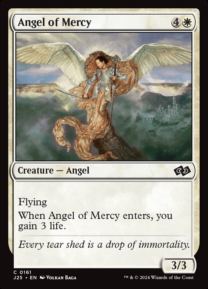 Angel of Mercy – Common Magic: The Gathering card from Foundations Jumpstart (#161)