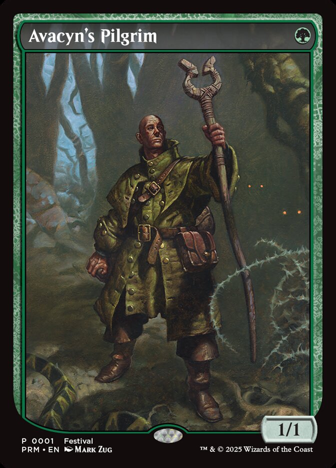 Avacyn's Pilgrim – Rare Magic: The Gathering card from MagicFest 2025 (#1F)