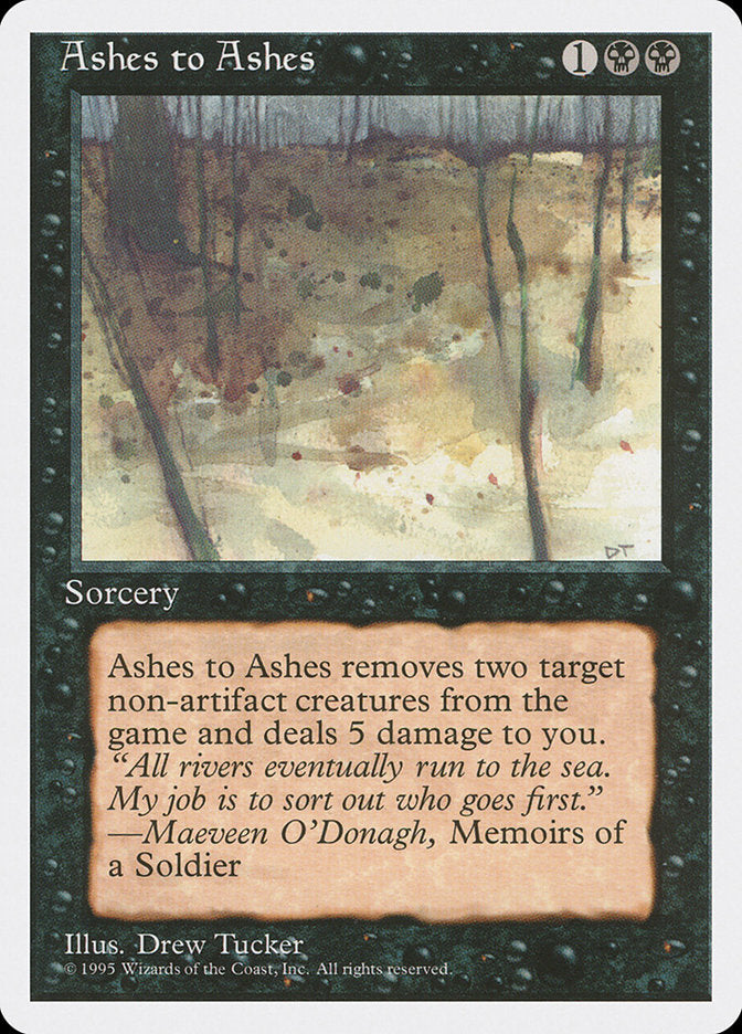 Ashes to Ashes – Uncommon Magic: The Gathering card from Fourth Edition (#119)