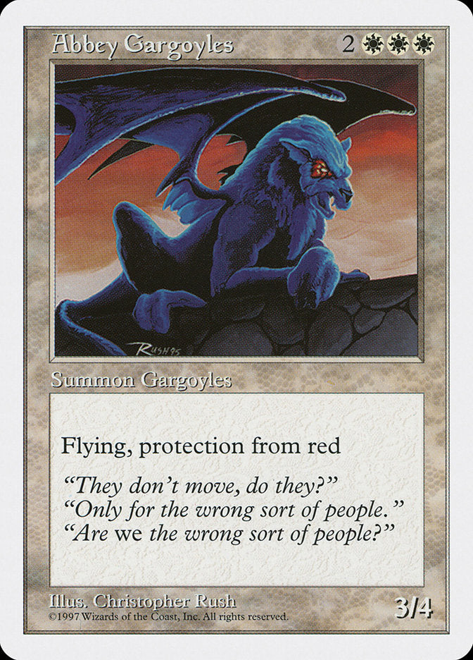 Abbey Gargoyles – Uncommon Magic: The Gathering card from Fifth Edition (#1)
