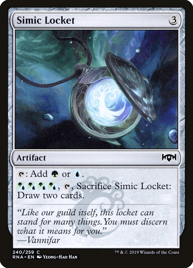 Simic Locket – Common Magic: The Gathering card from Ravnica Allegiance (#240)