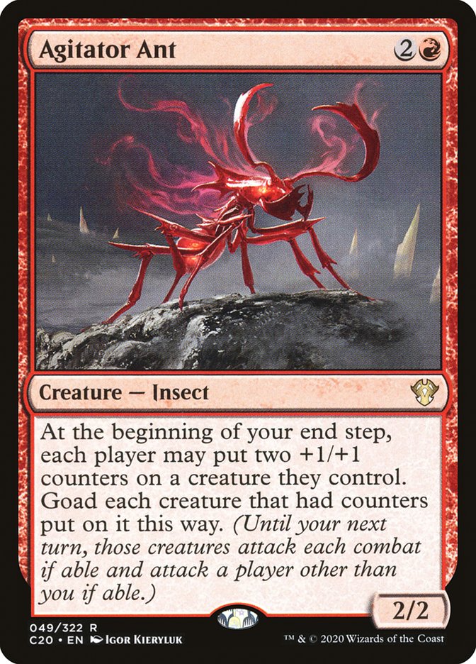 Agitator Ant – Rare Magic: The Gathering card from Commander 2020 (#49)