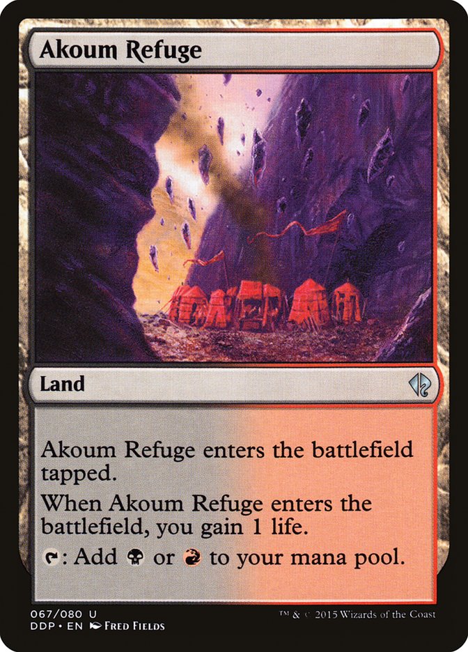 Akoum Refuge – Uncommon Magic: The Gathering card from Duel Decks: Zendikar vs. Eldrazi (#67)