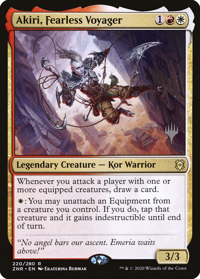 Akiri, Fearless Voyager – Rare Magic: The Gathering card from Zendikar Rising Promos (#220p)
