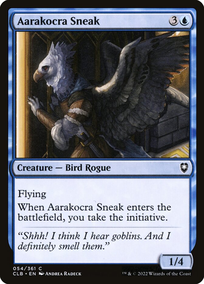 Aarakocra Sneak – Common Magic: The Gathering card from Commander Legends: Battle for Baldur's Gate (#54)