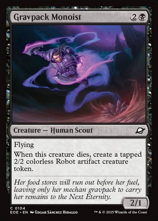 Gravpack Monoist – Common Magic: The Gathering card from Edge of Eternities (#104)
