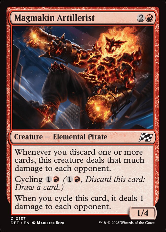Magmakin Artillerist – Common Magic: The Gathering card from Aetherdrift (#137)
