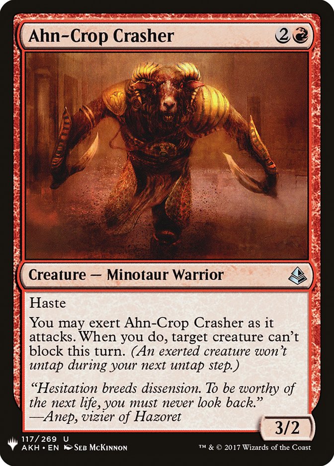 Ahn-Crop Crasher – Uncommon Magic: The Gathering card from The List (#AKH-117)