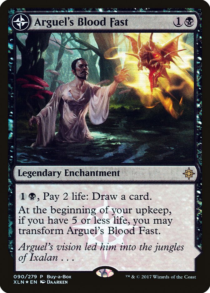 Arguel's Blood Fast // Temple of Aclazotz – Rare Magic: The Gathering card from XLN Treasure Chest (#90)