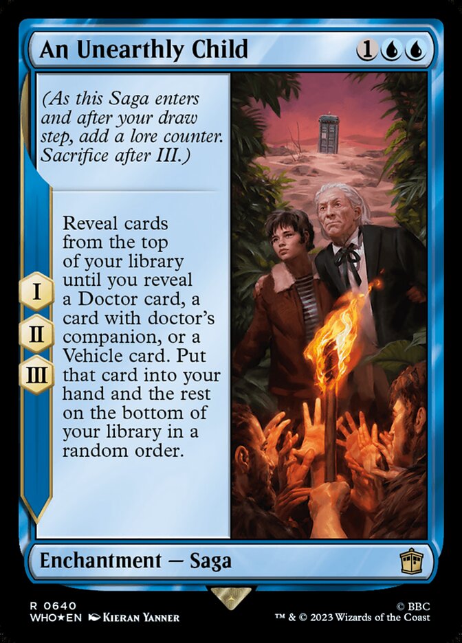 An Unearthly Child – Rare Magic: The Gathering card from Doctor Who (#640)