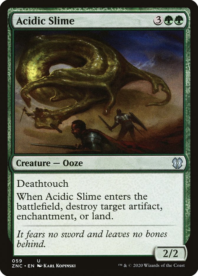 Acidic Slime – Uncommon Magic: The Gathering card from Zendikar Rising Commander (#59)