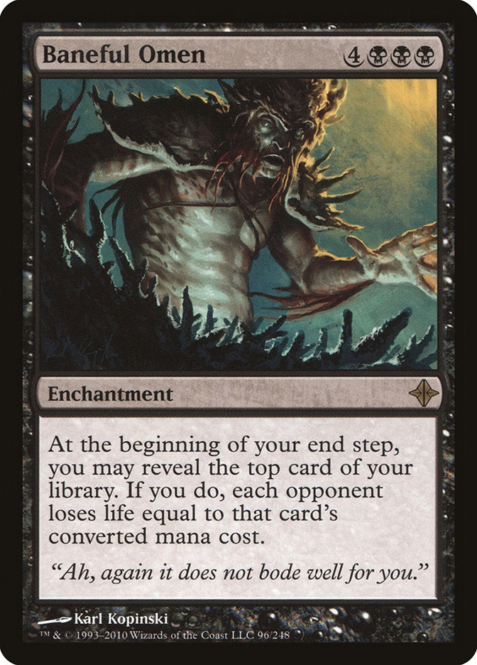 Baneful Omen – Rare Magic: The Gathering card from Rise of the Eldrazi (#96)
