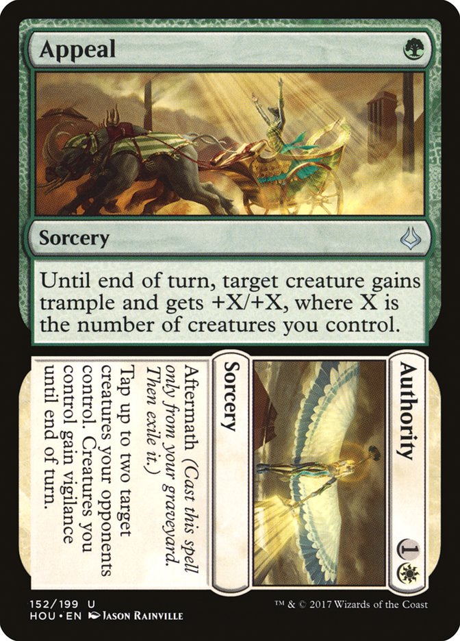 Appeal // Authority – Uncommon Magic: The Gathering card from Hour of Devastation (#152)