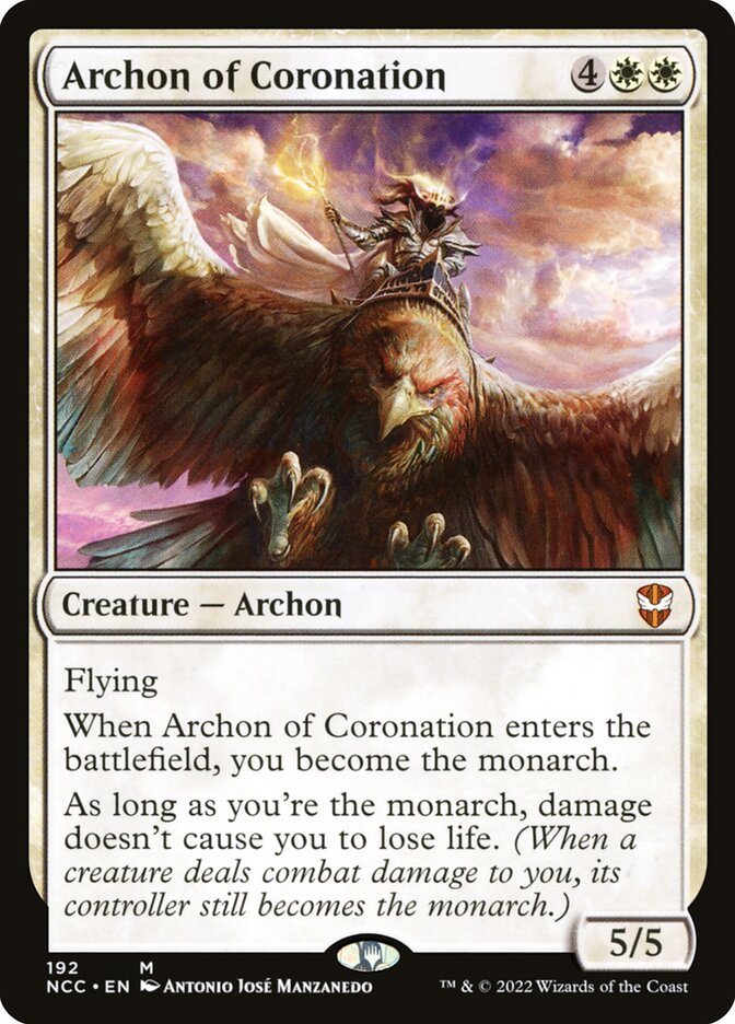 Archon of Coronation – Mythic Magic: The Gathering card from New Capenna Commander (#192)