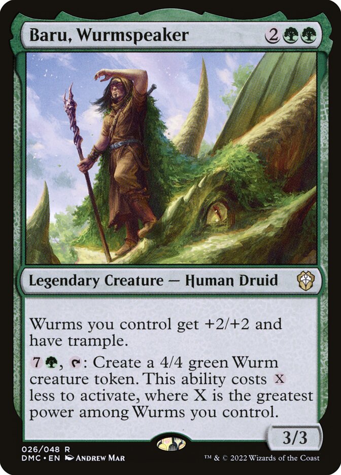 Baru, Wurmspeaker – Rare Magic: The Gathering card from Dominaria United Commander (#26)