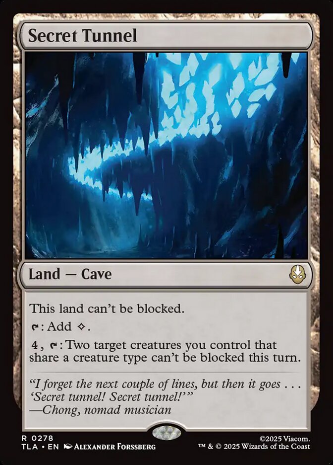 Secret Tunnel – Rare Magic: The Gathering card from Avatar: The Last Airbender (#278)