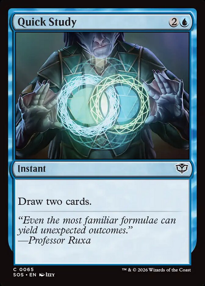 Quick Study – Common Magic: The Gathering card from Secrets of Strixhaven (#65)