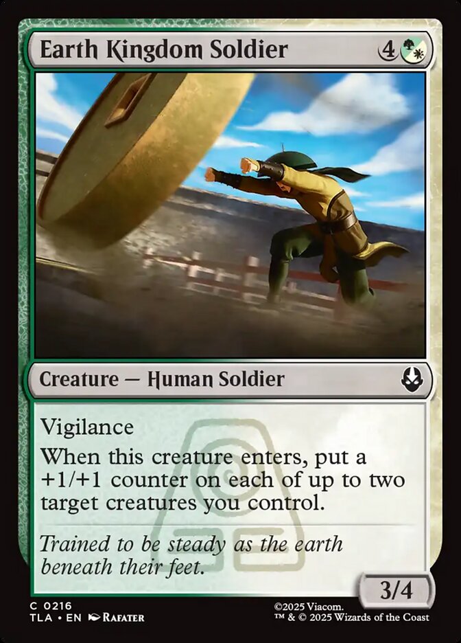 Earth Kingdom Soldier – Common Magic: The Gathering card from Avatar: The Last Airbender (#216)